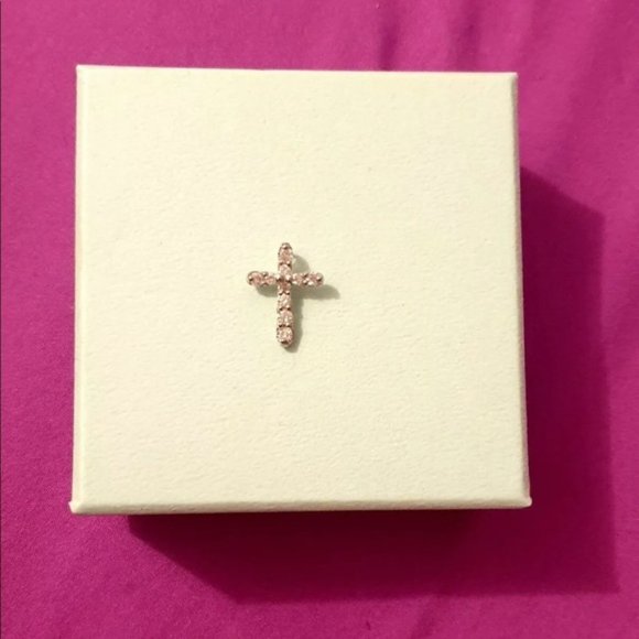 Cross Diamond 0.5ct Platinum pt900 Jewelry Pendant Head - Picture 7 of 8